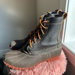L.L. Bean Red and Black Duck Boots